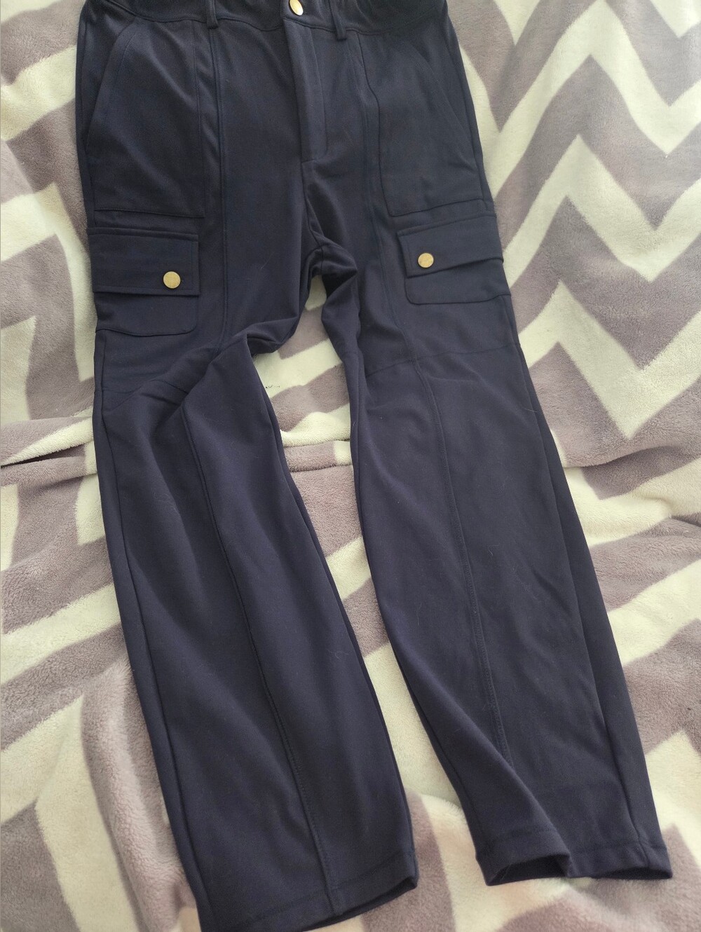 Halara Navy Cargo-Style Stretch Pants